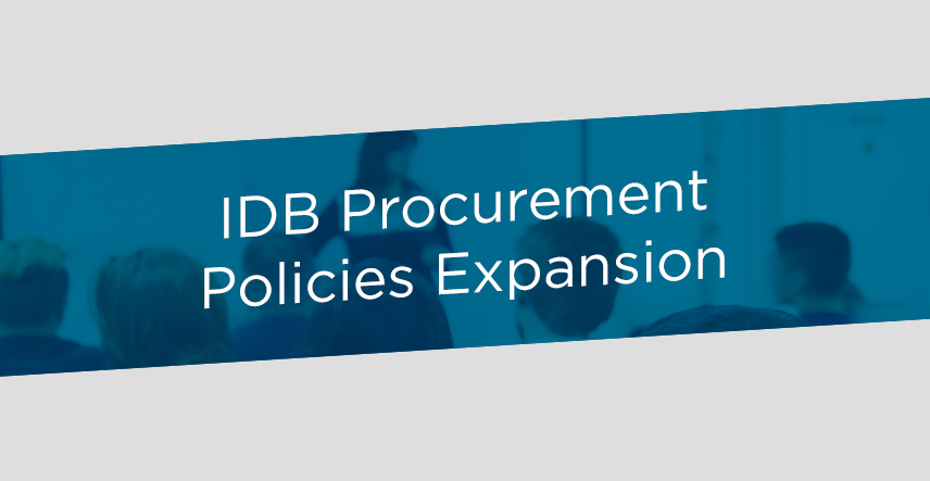 IDB Procurement policies expansion