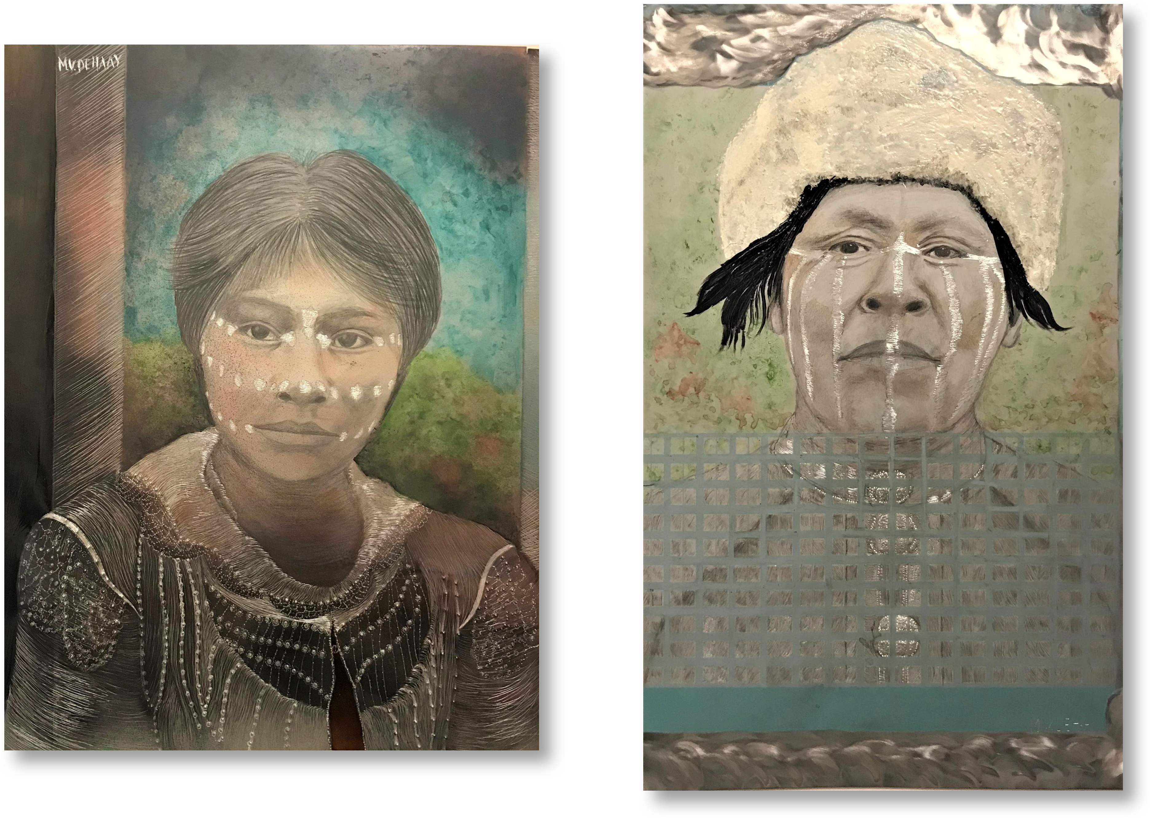Joven Selknam en habitación (Selknam Young Woman in a Room), Señor Selknam (Selknam Man), 2018