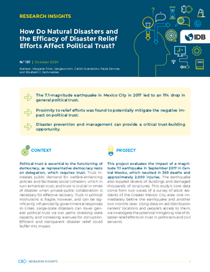 Research Insights: How Do Natural Disasters and the Efficacy of Disaster Relief Efforts Affect Political Trust