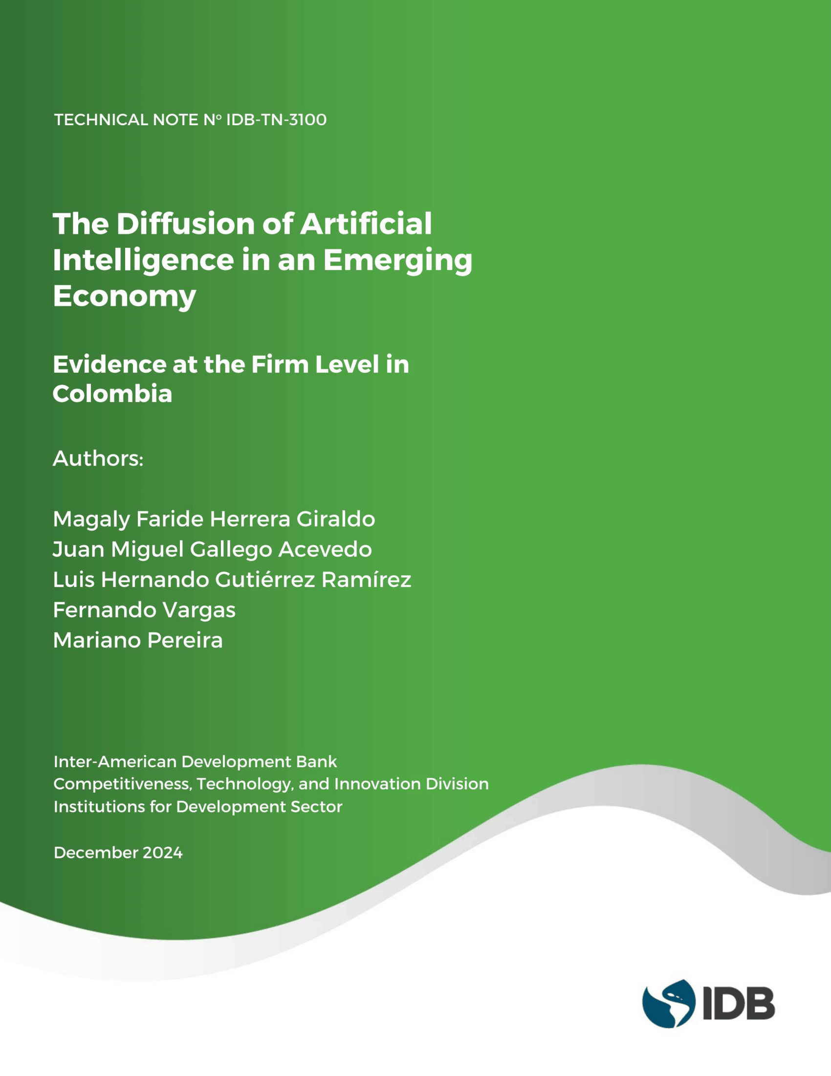 The Diffusion of Artificial Intelligence in an Emerging Economy: Evidence at the Firm Level in Colombia
