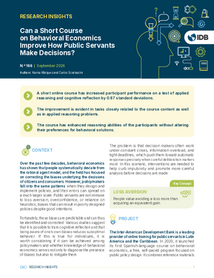Can a Short Course on Behavioral Economics Improve How Public Servants Make Decisions?