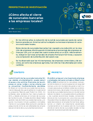 Perspectivas de investigación: ¿cómo afecta el cierre de sucursales bancarias a las empresas locales?