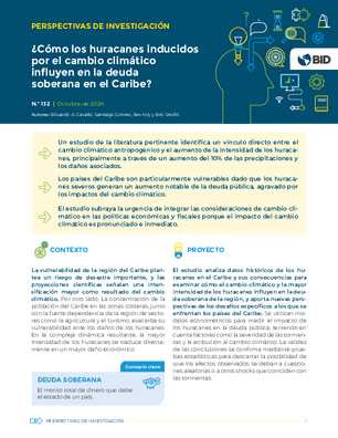 Perspectivas de investigación: ¿cómo los huracanes inducidos por el cambio climático influyen en la deuda soberana en el Caribe?