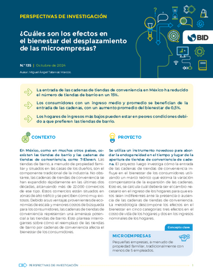 Perspectivas de investigación: ¿Cuáles son los efectos en el bienestar del desplazamiento de las microempresas?