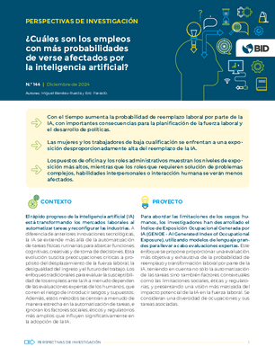 Perspectivas de investigación: ¿cuáles son los empleos con más probabilidades de verse afectados por la inteligencia artificial?