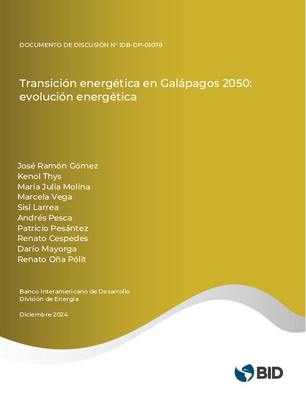 Transición energética en Galápagos 2050: evolución energética