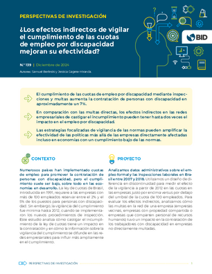 Perspectivas de investigación: ¿los efectos indirectos de vigilar el cumplimiento de las cuotas de empleo por discapacidad mejoran su efectividad?