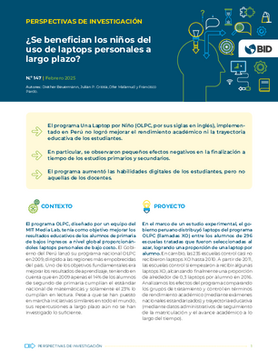 Perspectivas de investigación: ¿se benefician los niños del uso de laptops personales a largo plazo?