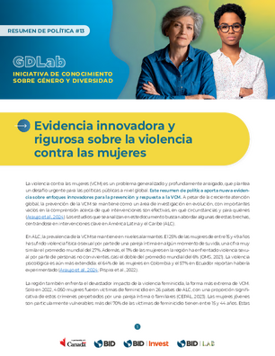 Evidencia innovadora y rigurosa sobre la violencia contra las mujeres