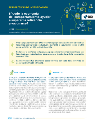 Perspectivas de investigación: ¿puede la economía del comportamiento ayudar a superar la reticencia a vacunarse?