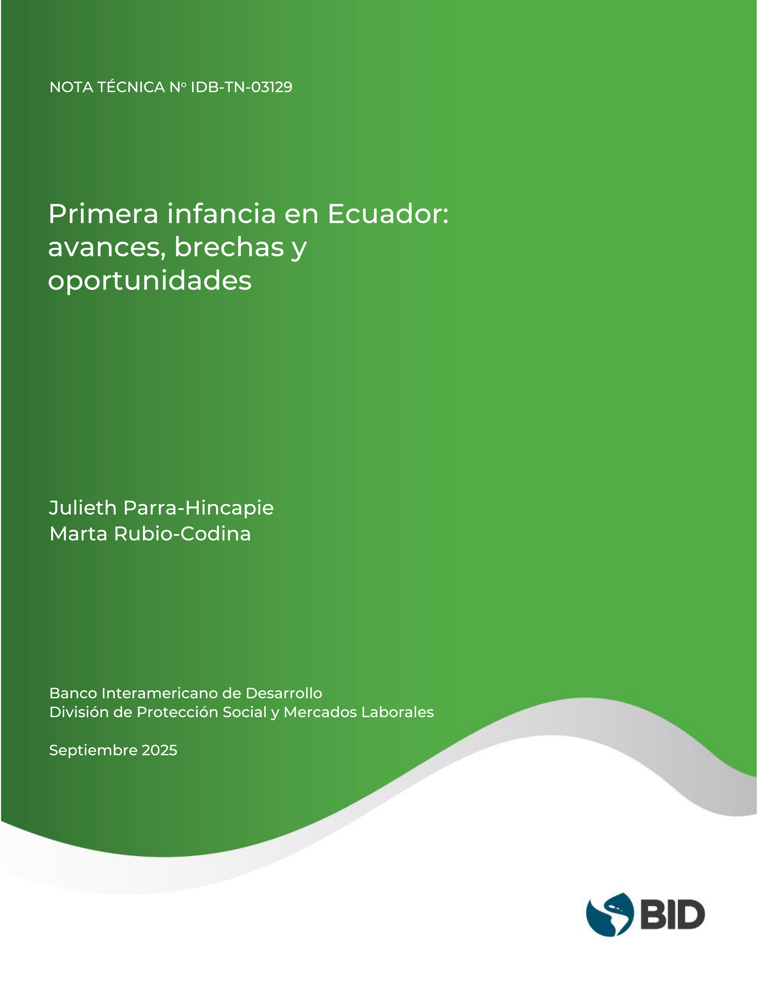 Primera infancia en Ecuador: avances, brechas y oportunidades