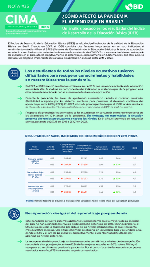 Nota CIMA #35:  ¿Cómo afectó la pandemia el aprendizaje en Brasil?