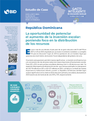 Gasto inteligente en educación escolar: estudios de caso - República Dominicana