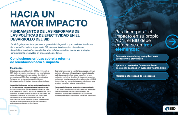 Hacia un mayor impacto: fundamentos de las reformas de las políticas de efectividad en el desarrollo del BID. Infoguia